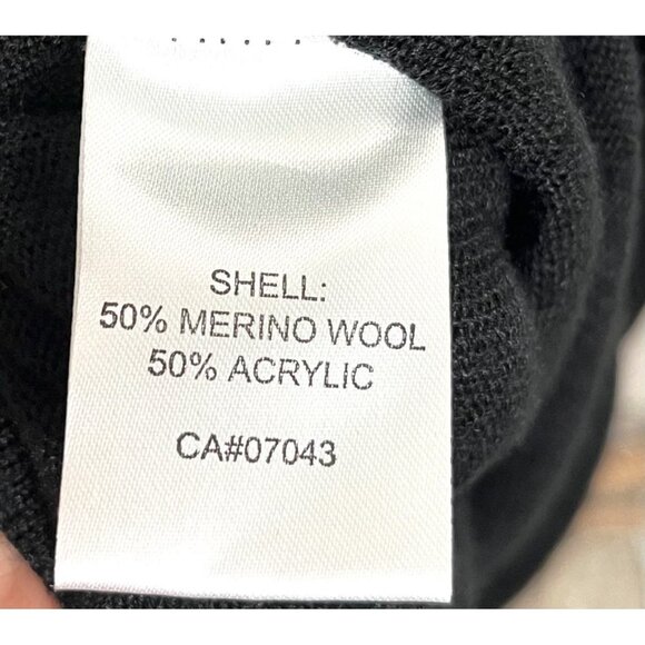 Calvin Klein Merino Wool Black Sweater dress‎ size S/M - Picture 6 of 8
